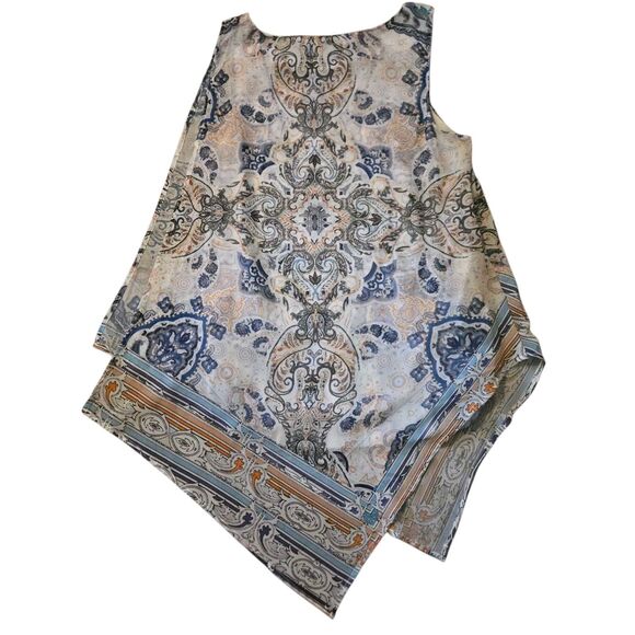 VTG Energes Handkerchief Asymmetrical Top S Hippie Artsy Boho Lace Y2K 90's - Picture 2 of 7